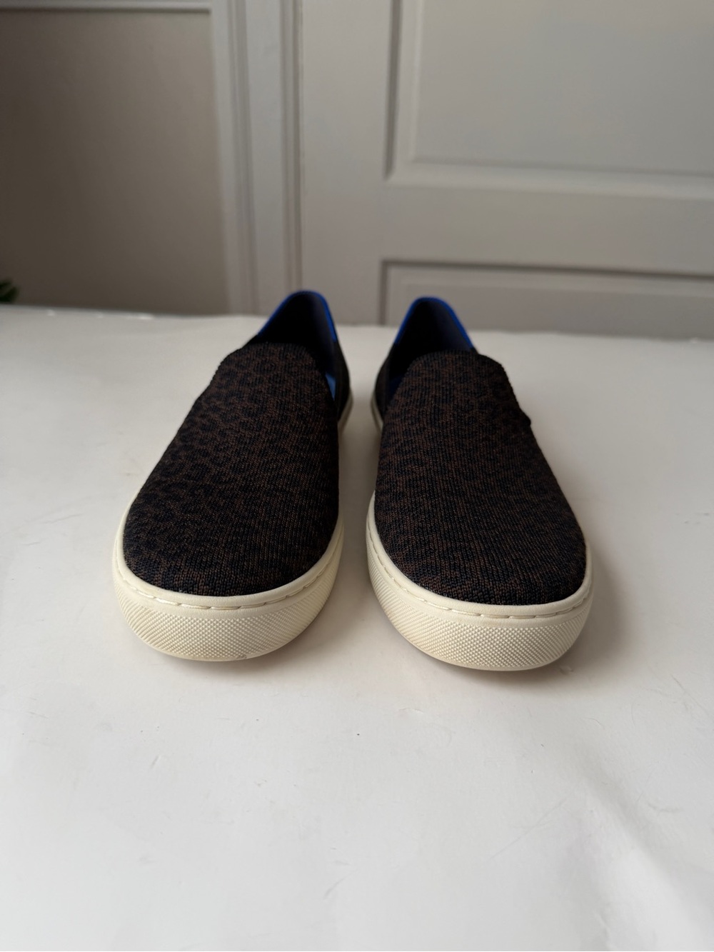 Rothy’s The Sneaker Slip On Shoes Espresso Spot Black Brown Knit Women’s Sz 7 - Picture 5 of 13